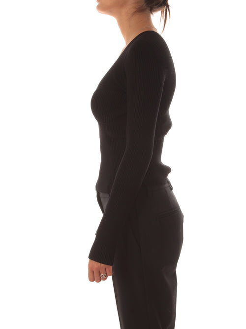 Twinset maglia a coste da donna nero