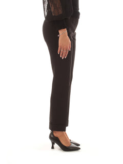 Twinset pantalone a sigaretta da donna nero