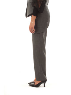 Twinset pantalone cargo da donna grigio antracite