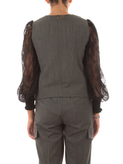 Twinset gilet da donna grigio antracite