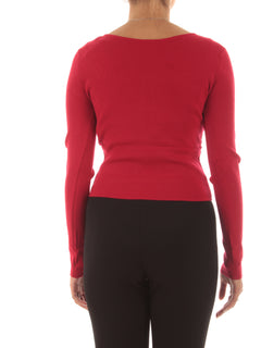 Twinset maglia doppio uso con Oval T da donna rosso veneziano