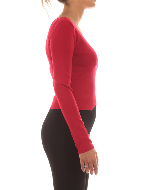 Twinset maglia doppio uso con Oval T da donna rosso veneziano