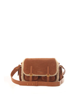 Coccinelle CAMPUS ECO SHEARLING borsa a tracolla da donna natural/cuir