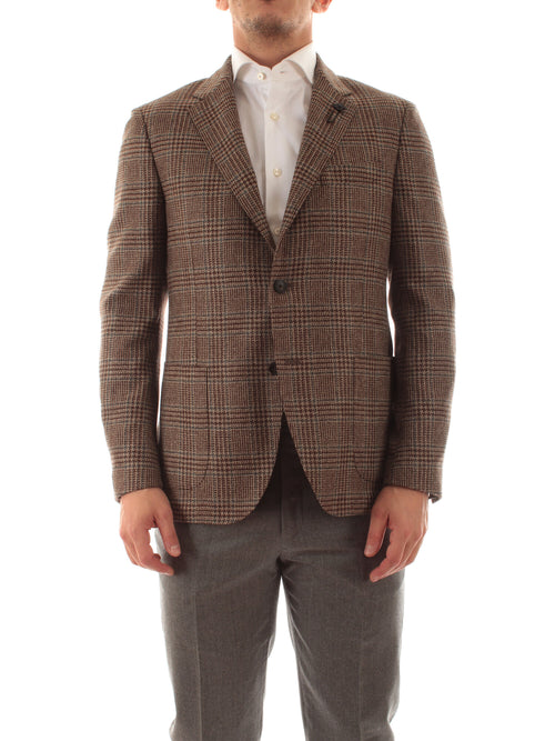 Lardini blazer monopetto da uomo marrone