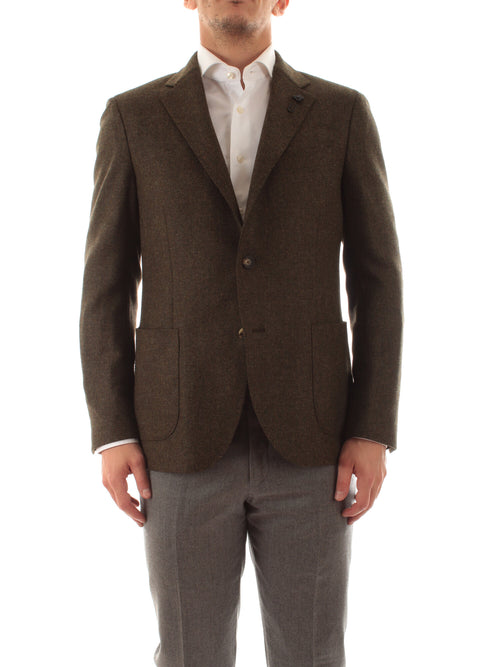 Lardini blazer monopetto verdone da uomo