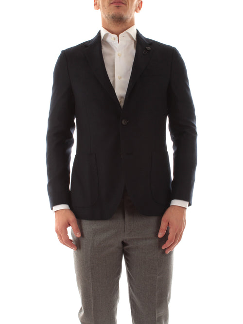 Lardini blazer monopetto blu da uomo