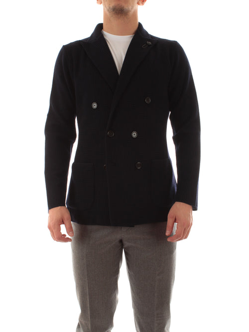 Lardini blazer doppippetto da uomo blu