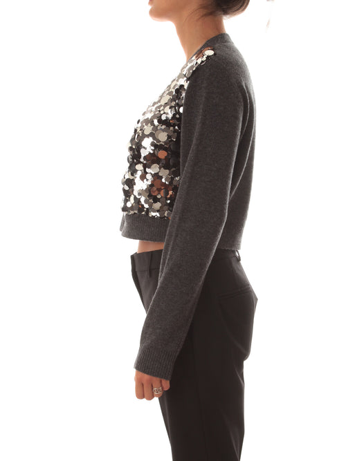 Jucca cardigan con paillettes da donna antracite