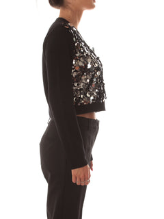 Jucca cardigan con paillettes da donna nero