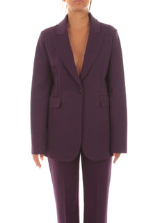 Jucca giacca blazer in jersey da donna uva