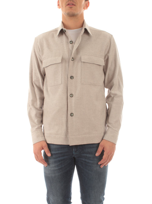 Xacus overshirt da uomo beige