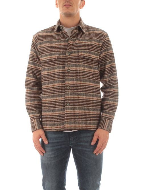 Xacus overshirt da uomo marrone