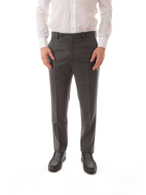 Berwich pantalone da uomo grey in misto cashmere