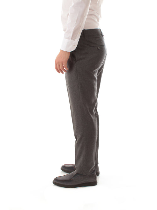 Berwich pantalone da uomo grey in misto cashmere