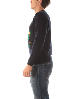 MC2 SAINT BARTH maglia HERON con ricamo SCROOGE XMAS SPIRIT 61 EMB da uomo