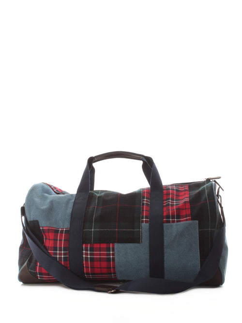 Mc2 Saint Barth Jetleg W borsone da viaggio da uomo PATCHWORK DENIM TARTAN EMB