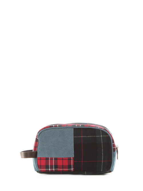 Mc2 Saint Barth Westwood W pochette da uomo PATCHWORK DENIM TARTAN EMB