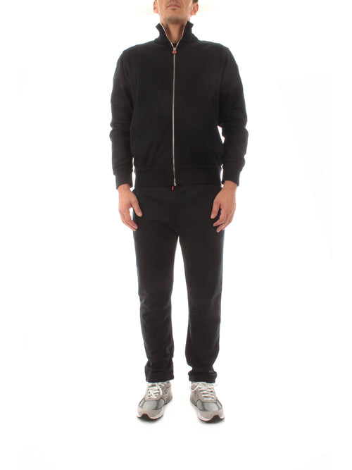 Kiton tuta jogging in cotone da uomo blu