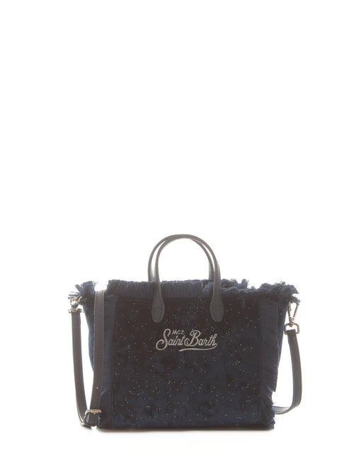 Mc2 Saint Barth Vantiy Mini W borsa con frange da donna VELVET MIDNIGHT 61 EMB