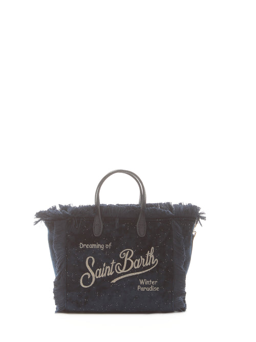 Mc2 Saint Barth Vantiy Mini W borsa con frange da donna VELVET MIDNIGHT 61 EMB