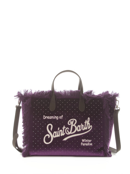 Mc2 Saint Barth Colette W borsa con frange da donna VELVET STRASS 26 EMB