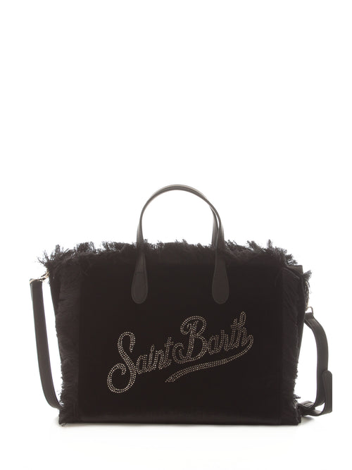 Mc2 Saint Barth Colette W borsa con frange da donna VELVET STRASS LOGO 00