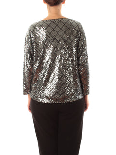 More By Siste's maglia con paillettes da donna piombo