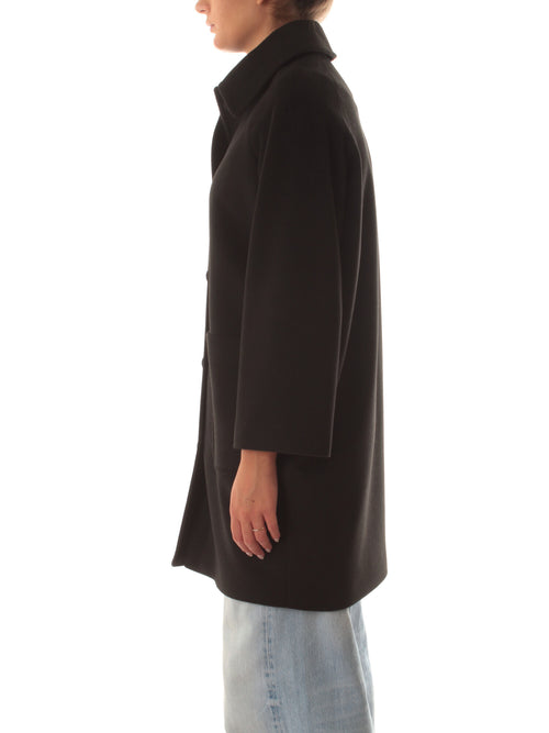 Guttha cappotto monopetto con spilla da donna nero