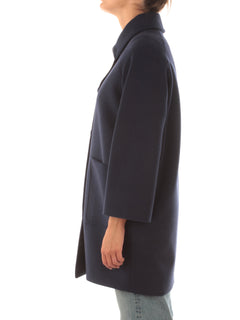 Guttha cappotto monopetto con spilla da donna blu