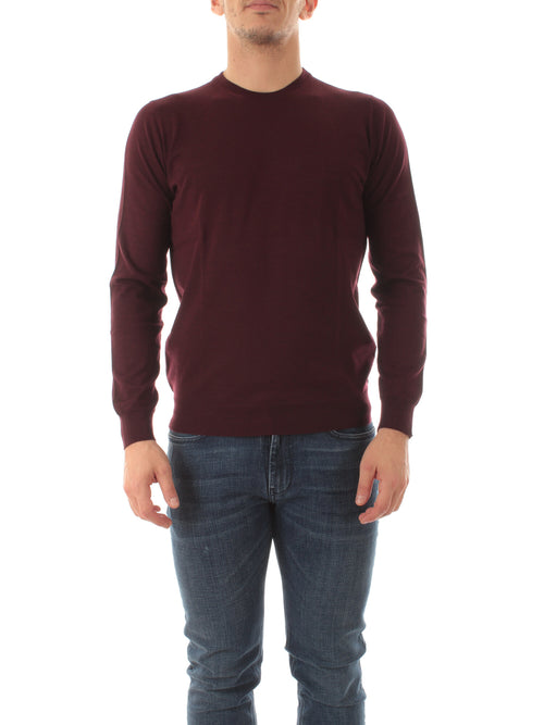 Drumohr maglia girocollo da uomo bordeaux