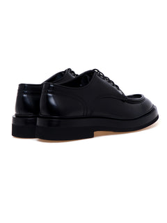 Santoni scarpa stringata in pelle nero da uomo