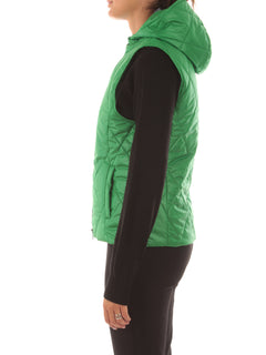 Guttha gilet trapuntato corto da donna verde