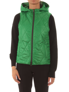 Guttha gilet trapuntato corto da donna verde