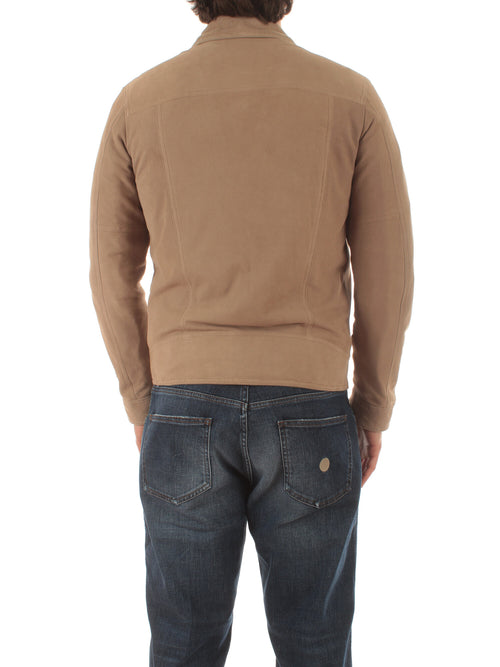 Barba NAIL sport jacket da uomo in suede tortora