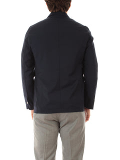 Barba blazer monopetto da uomo blu