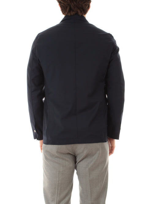 Barba blazer monopetto da uomo blu
