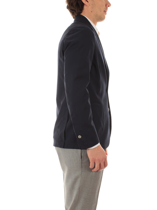 Barba blazer monopetto da uomo blu