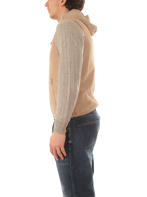 Bruto gilet in suede da uomo beige