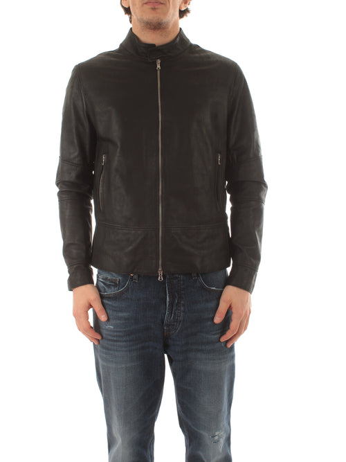 Bruto DAKOTA bomber in pelle da uomo black