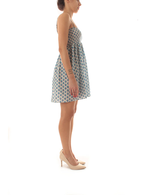 Mc2 Saint Barth HAWA abito con ricamo punto smock da donna COTTON RADICAL FLOWERS 10