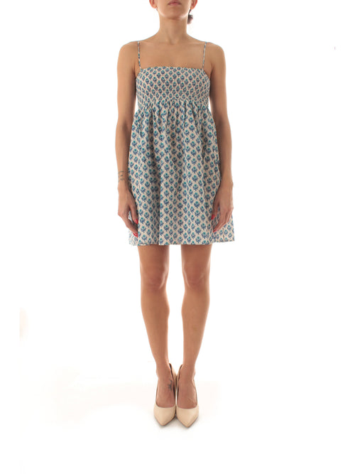 Mc2 Saint Barth HAWA abito con ricamo punto smock da donna COTTON RADICAL FLOWERS 10