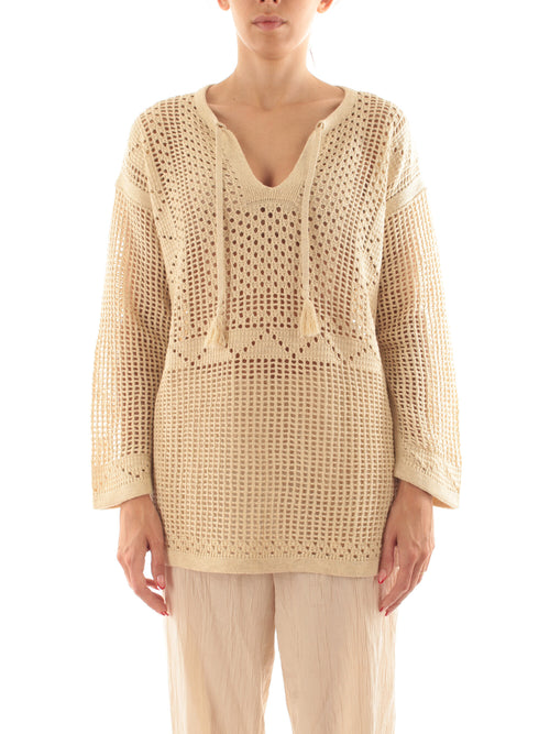 Mc2 Saint Barth ALICIA caftano da donna CROCHET MESH 11