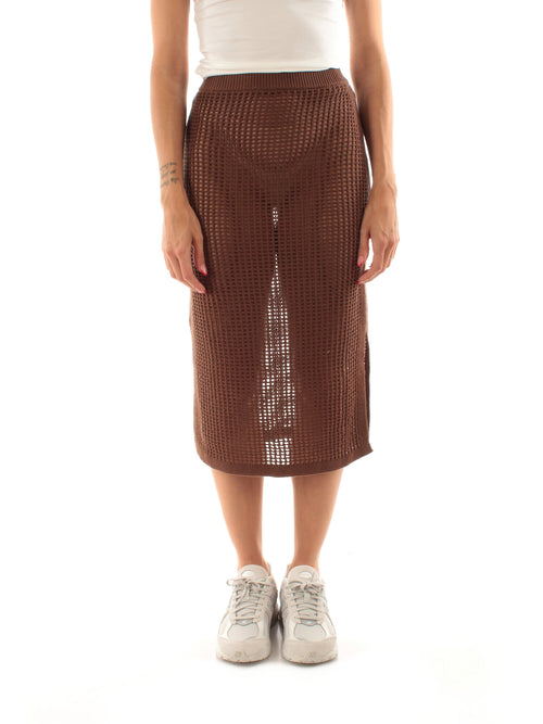 Mc2 Saint Barth DARLINE gonna longuette da donna mesh 18 brown