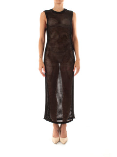 Mc2 Saint Barth abito lungo in maglia da donna MESH 00 black