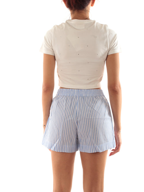 Mc2 Saint Barth NIVES T-shirt da donna SB 01N ALL OVER STRASS EMB