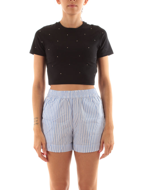 Mc2 Saint Barth NIVES T-shirt da donna SB 00 ALL OVER STRASS EMB