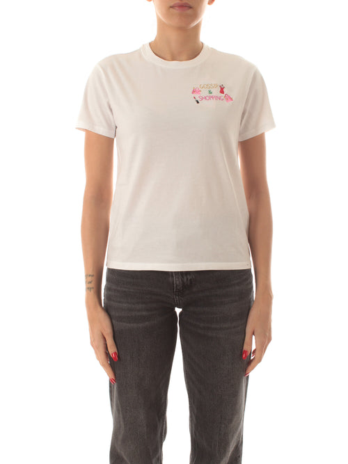 Mc2 Saint Barth EMILIE T-shirt da donna GOSSIP SHOPPING 01N EMB