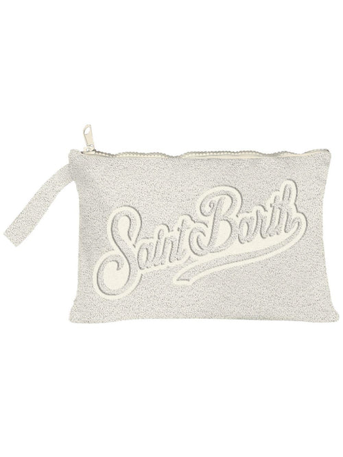 Mc2 Saint Barth PAREASY TERRY pochette da donna TERRY EMBOSSED bianco