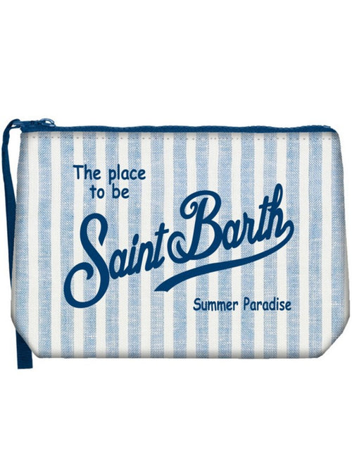 Mc2 Saint Barth ALINE LINEN pochette in lino da donna LINEN STRIPES V 31