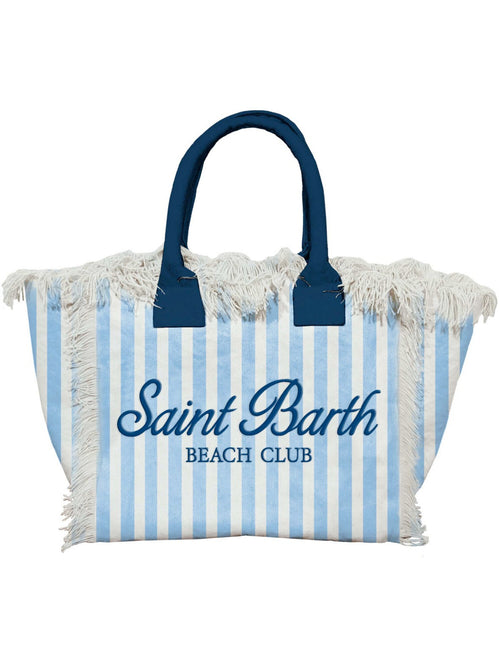 Mc2 Saint Barth VANITY borsa in canvas da donna SB BEACH STRIPES V 3101 EMB